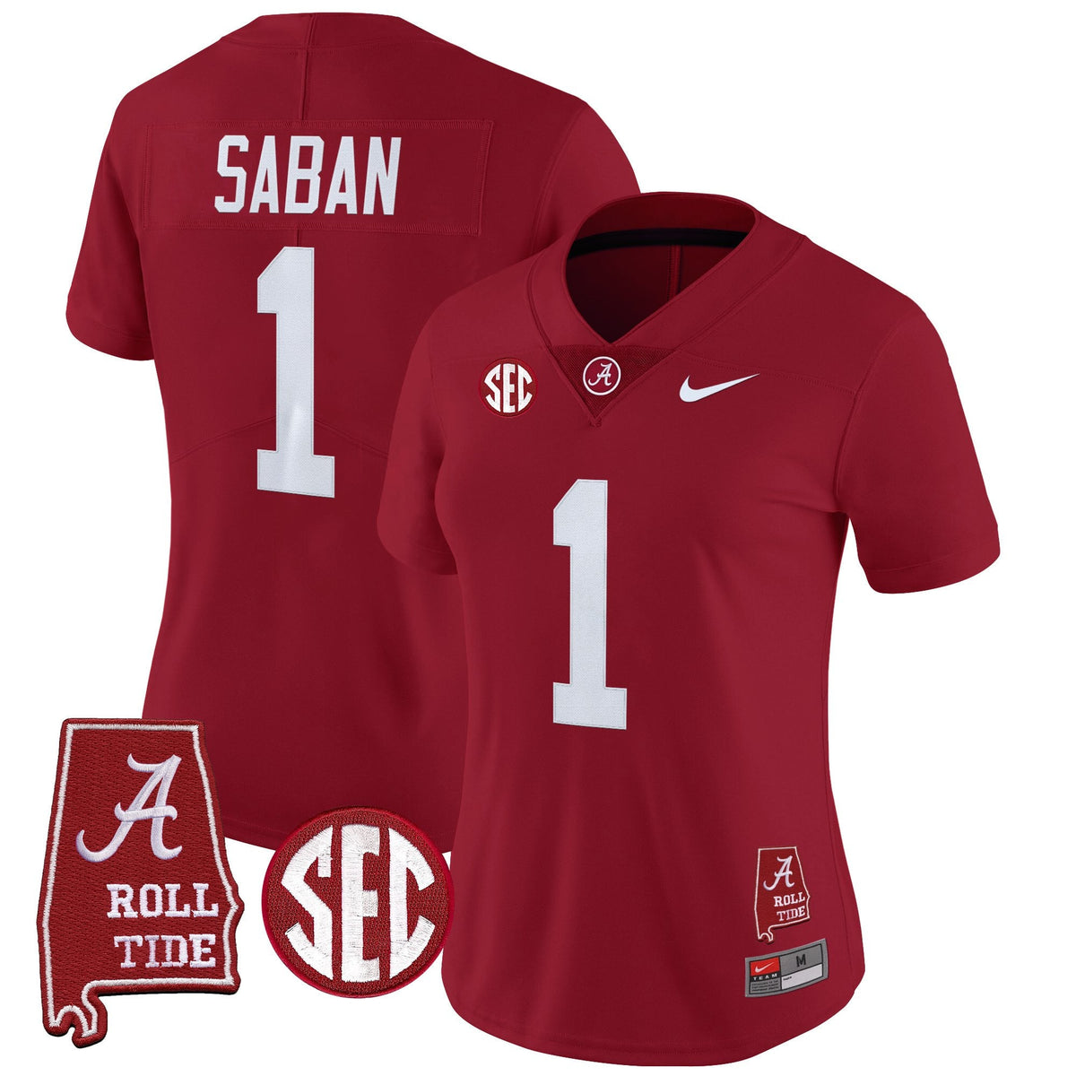 Women's Alabama Crimson Tide 2025 Vapor Limited Jersey - Alabama Map - All Stitched