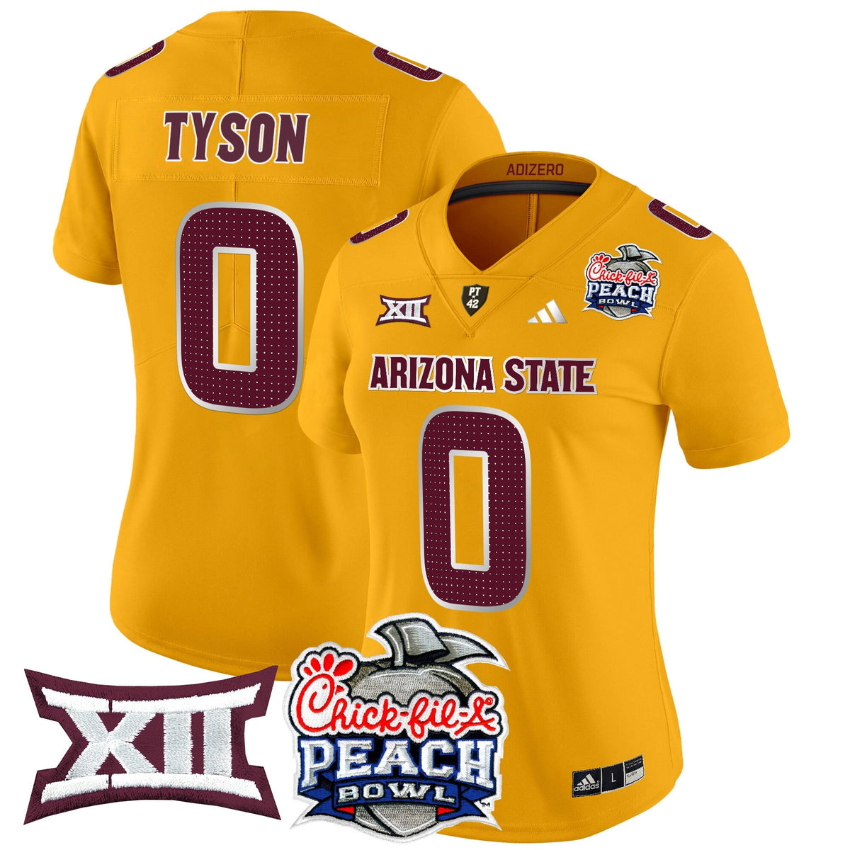 Women's Arizona State Sun Devils 2025 Peach Bowl Vapor Limited Jersey V2 - All Stitched
