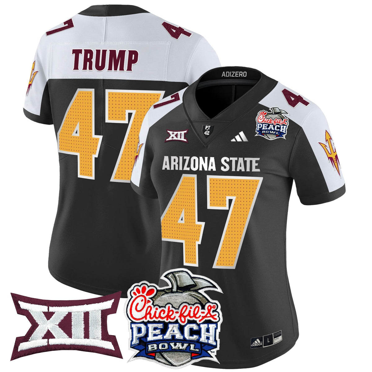 Women's Arizona State Sun Devils 2025 Peach Bowl Vapor Limited Jersey V2 - All Stitched