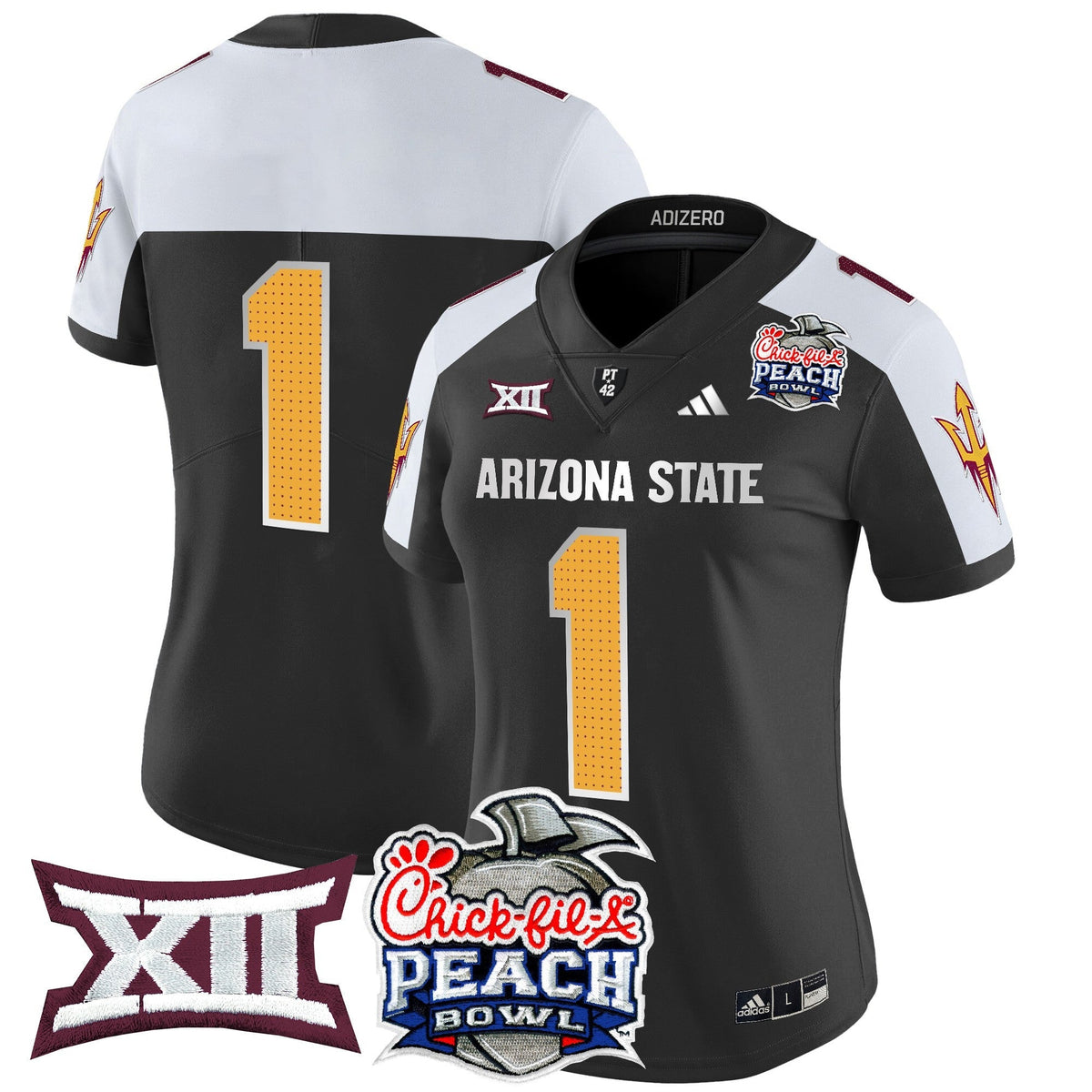 Women's Arizona State Sun Devils 2025 Peach Bowl Vapor Limited Jersey V2 - All Stitched