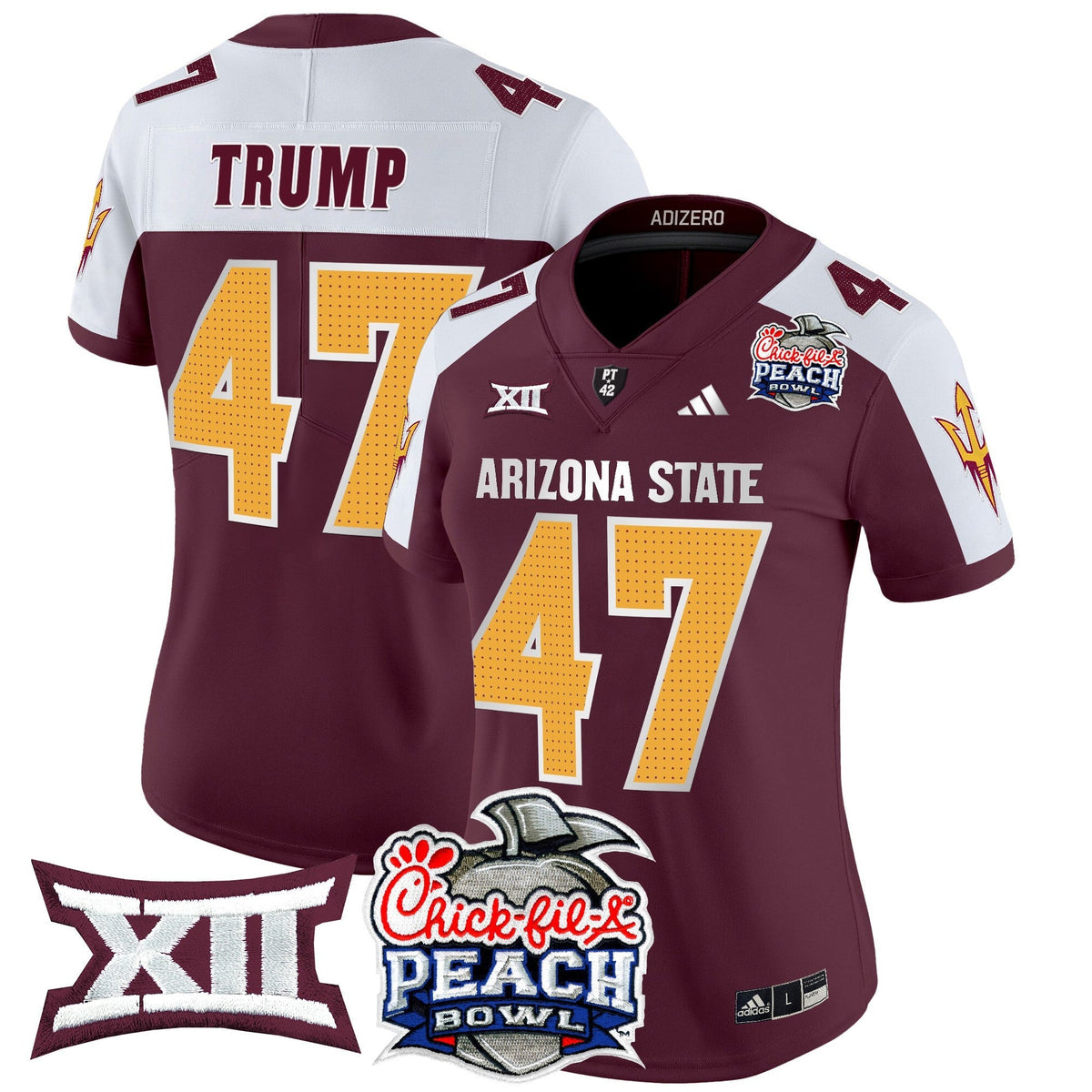 Women's Arizona State Sun Devils 2025 Peach Bowl Vapor Limited Jersey V2 - All Stitched