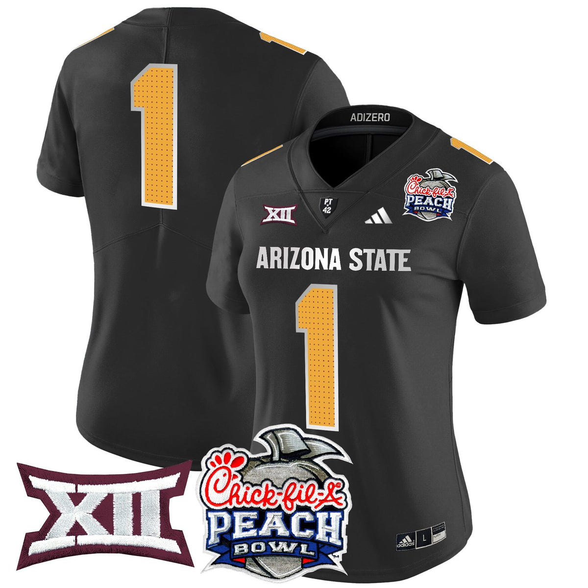 Women's Arizona State Sun Devils 2025 Peach Bowl Vapor Limited Jersey V2 - All Stitched