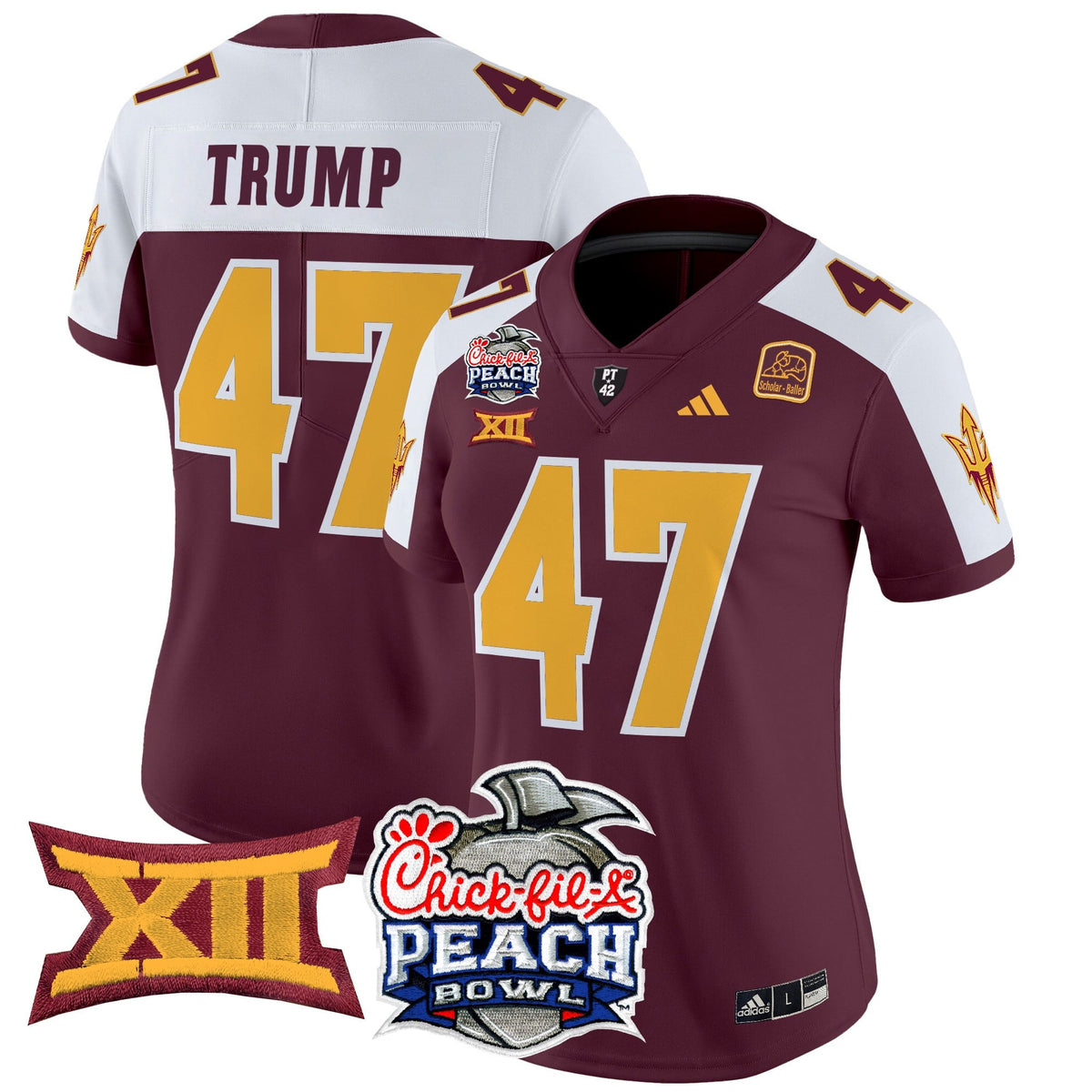 Women's Arizona State Sun Devils 2025 Peach Bowl Vapor Limited Jersey - All Stitched