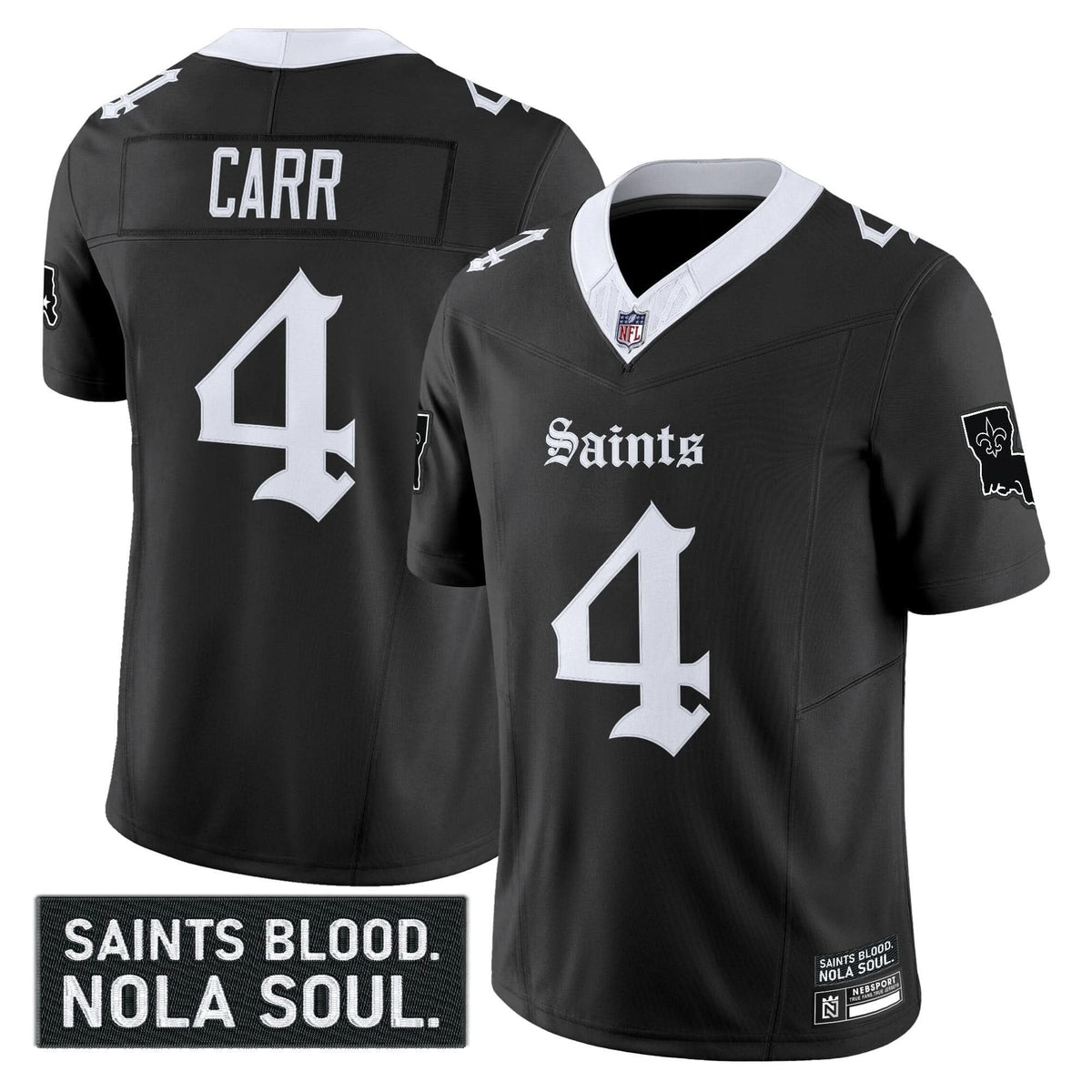 New Orleans Saints 'Gothic Vieux Carré Edition' Vapor Jersey - All Stitched