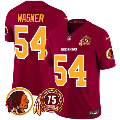 WR 75th Patch Throwback Vapor Limited Jersey