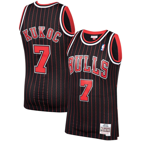 Toni Kukoc Chicago Bulls 1995/96 Black Hardwood Classics Swingman Basketball Jersey