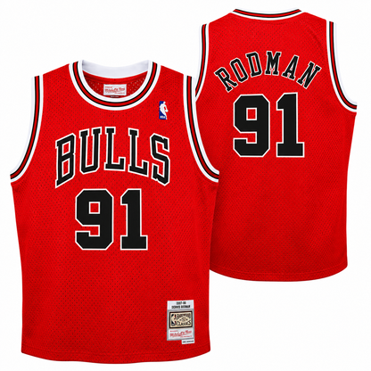 Chicago Bulls Dennis Rodman Mitchell & Ness Red 1995-96 Hardwood Classics Swingman Jersey