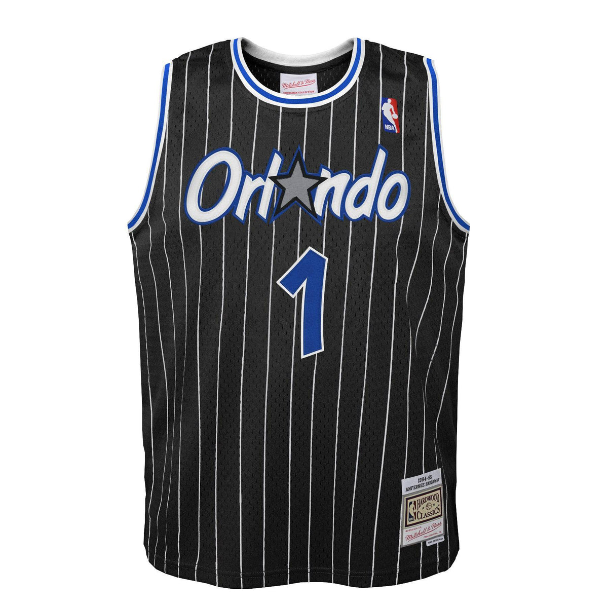 Orlando Magic Anfernee  Penny Hardaway Mitchell & Ness 1994 NBA Black Hardwood Classic Swingman Jersey