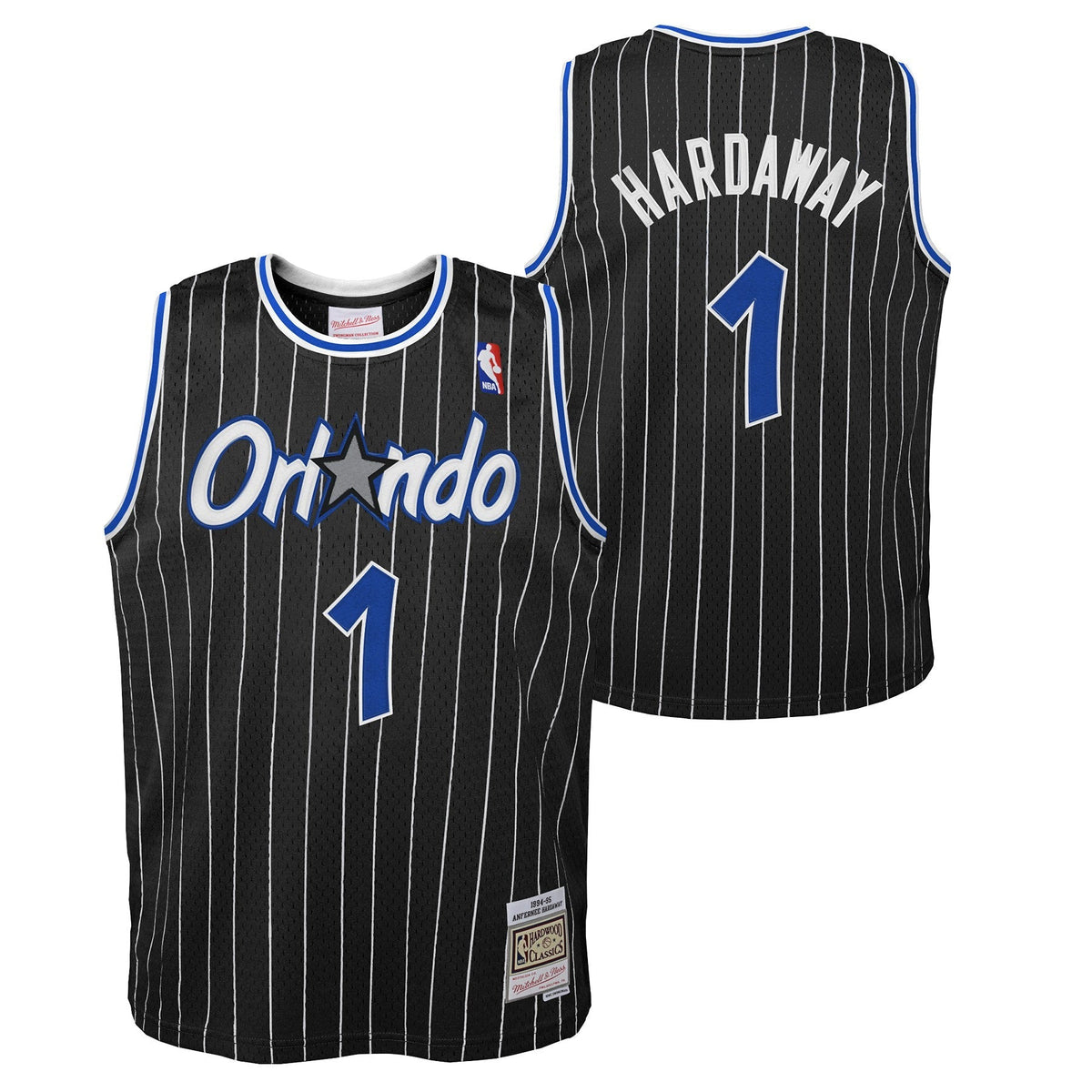 Orlando Magic Anfernee  Penny Hardaway Mitchell & Ness 1994 NBA Black Hardwood Classic Swingman Jersey