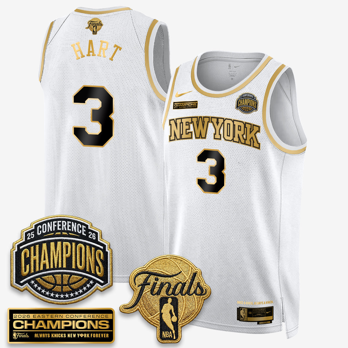 NYK 2026 NBA Eastern Conference Champions Black Gold Edition Jersey - Stitched (Tiktok)