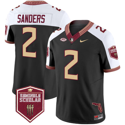 Men's Florida State Seminoles 2025 Seminole Scholar Patch Vapor Limited Jersey - All Stitched
