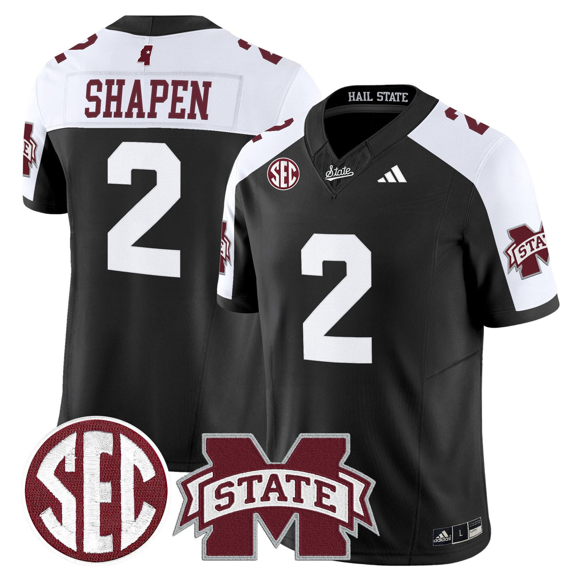 Men's Mississippi State Bulldogs 'Dark Mode' Vapor Limited Jersey - All Stitched