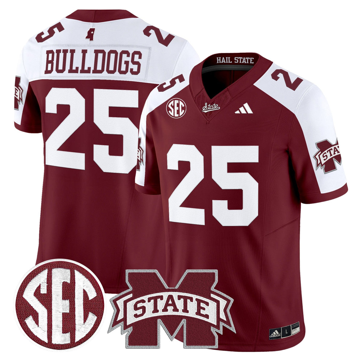 Men's Mississippi State Bulldogs 'Dark Mode' Vapor Limited Jersey - All Stitched