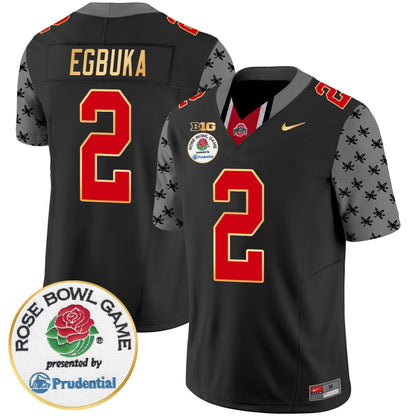 Men's Ohio State Buckeyes Rose Bowl Gold Trim Vapor Limited Jersey - All Stitched
