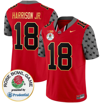 Men's Ohio State Buckeyes Rose Bowl Gold Trim Vapor Limited Jersey - All Stitched