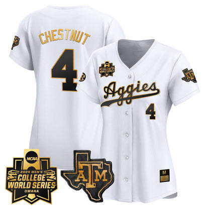 Women's Texas A&M Aggies 2024 College World Series Vapor Premier Limited Jersey - All Stitched