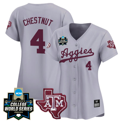 Women's Texas A&M Aggies 2024 College World Series Vapor Premier Limited Jersey - All Stitched