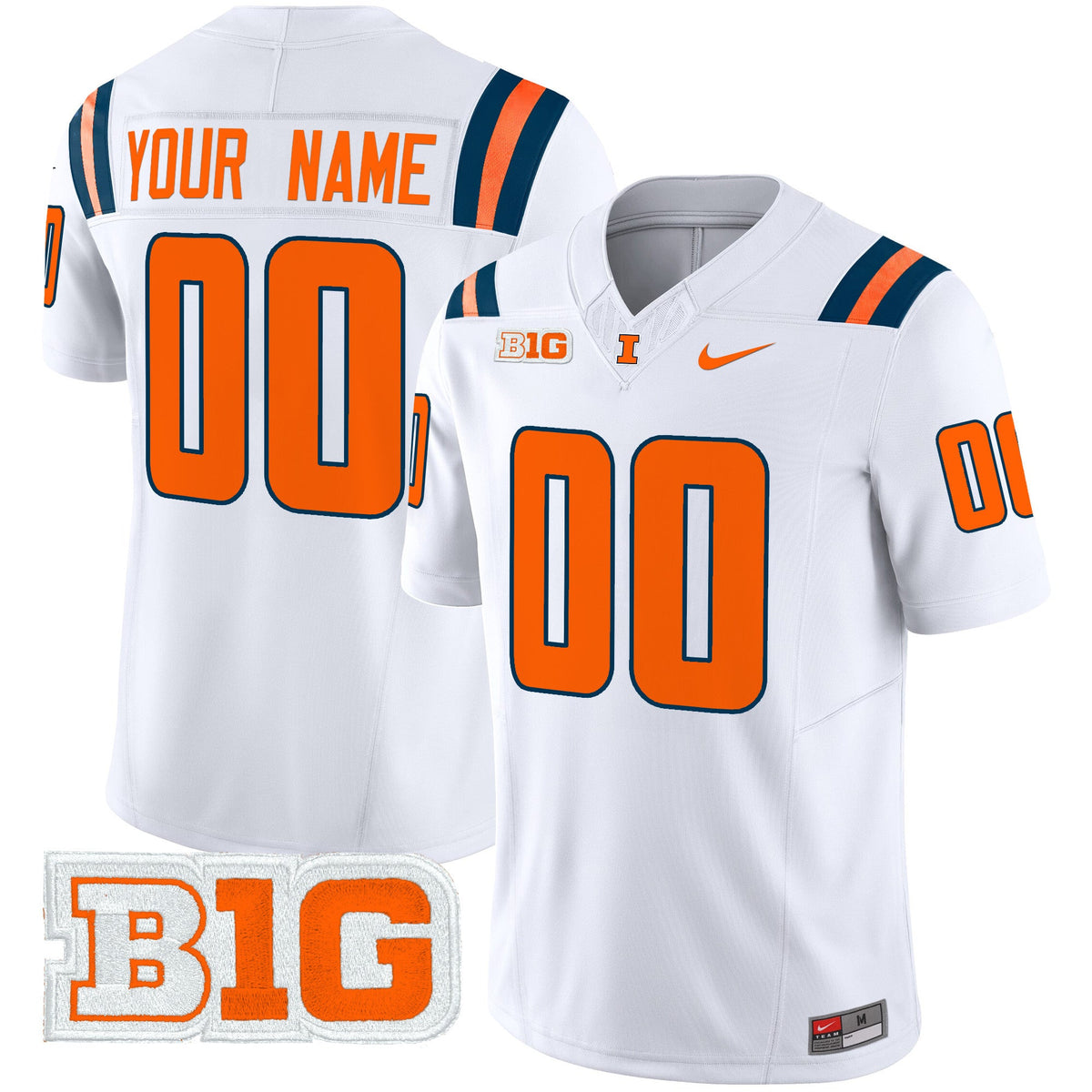 Illinois Fighting Illini 2024 Vapor Limited Custom Jersey - All Stitched
