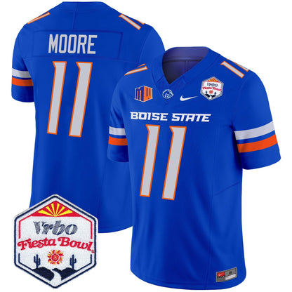 Men's Boise State Broncos 2025 The Fiesta Bowl Patch Vapor Limited Jersey - All Stitched