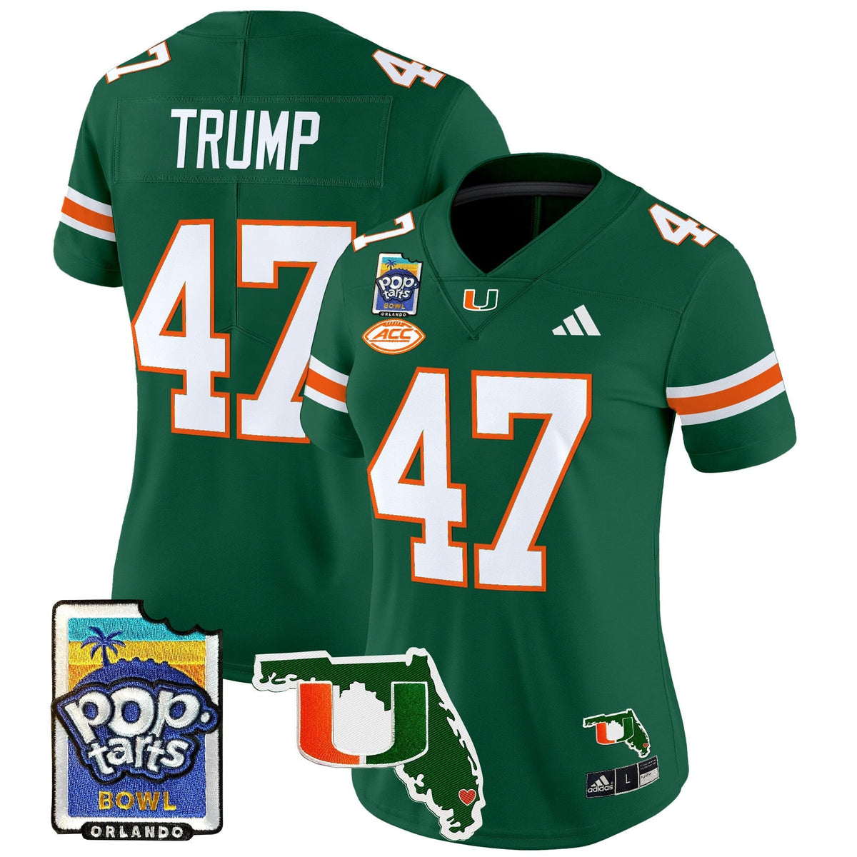 Women's Miami Hurricanes 2025 PopTarts Bowl Patch Vapor Limited Jersey - All Stitched