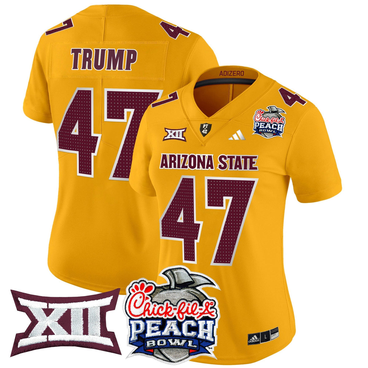 Women's Arizona State Sun Devils 2025 Peach Bowl Vapor Limited Jersey V2 - All Stitched