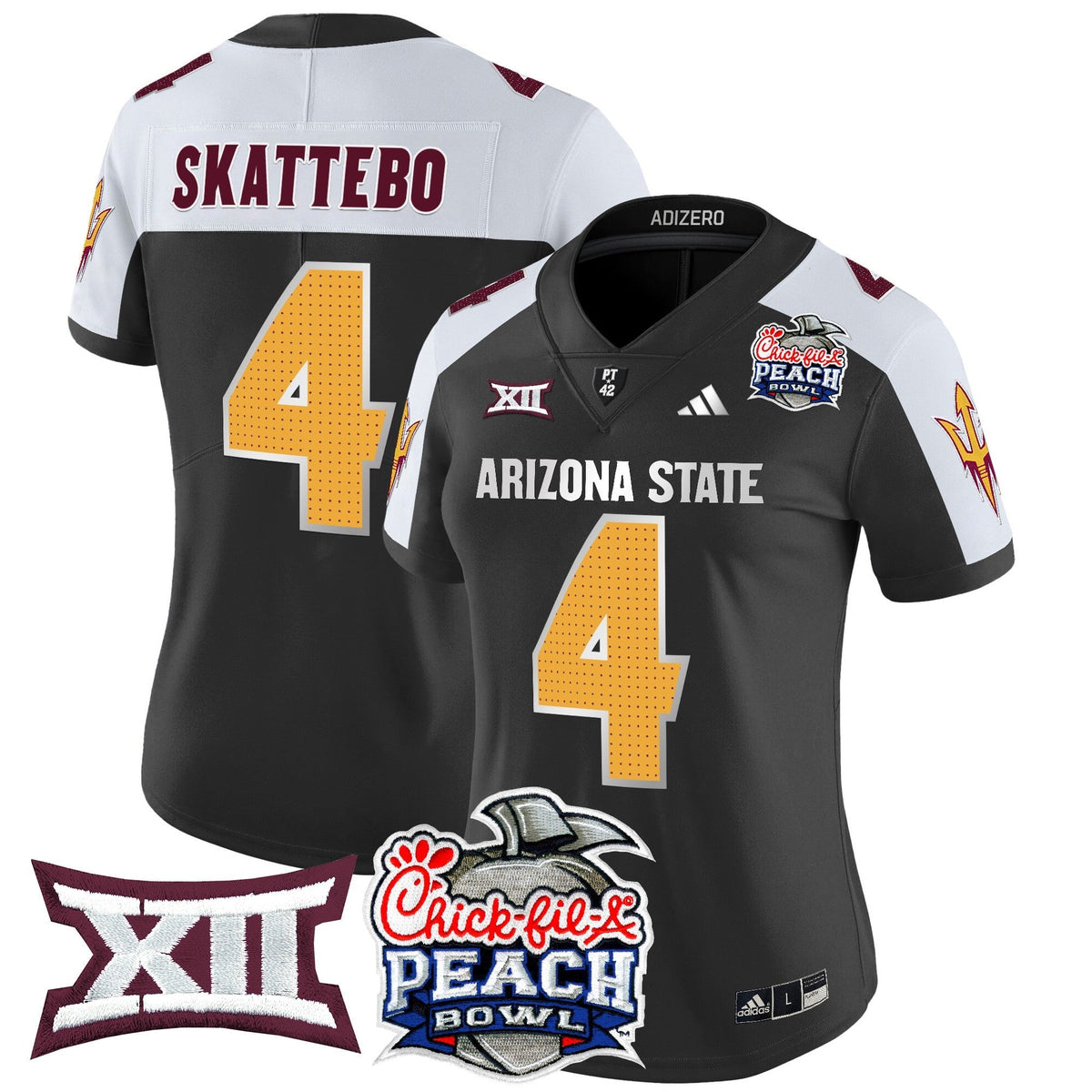 Women's Arizona State Sun Devils 2025 Peach Bowl Vapor Limited Jersey V2 - All Stitched