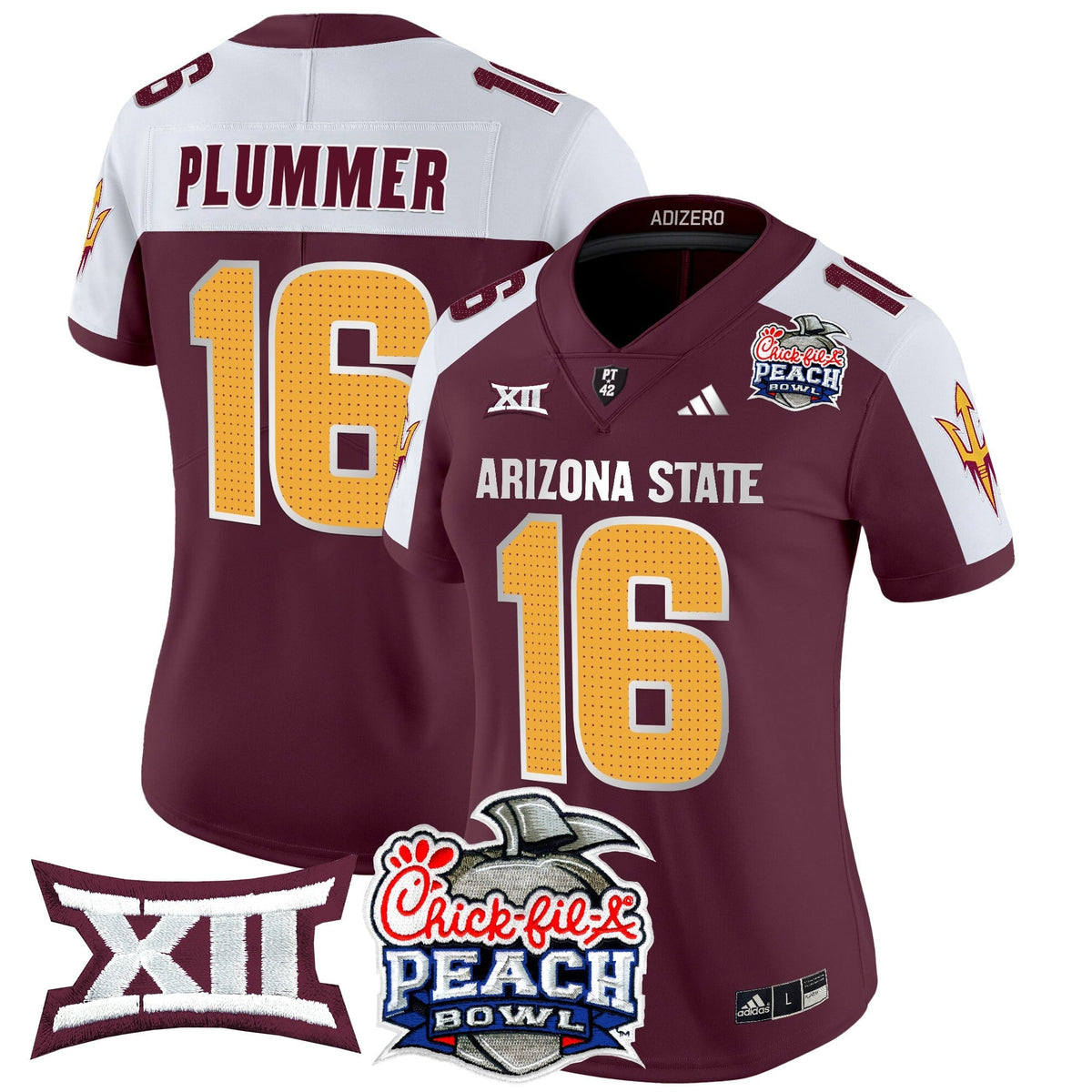 Women's Arizona State Sun Devils 2025 Peach Bowl Vapor Limited Jersey V2 - All Stitched