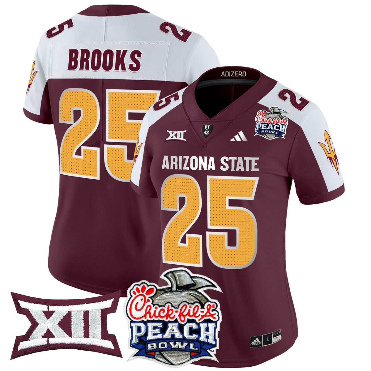 Women's Arizona State Sun Devils 2025 Peach Bowl Vapor Limited Jersey V2 - All Stitched