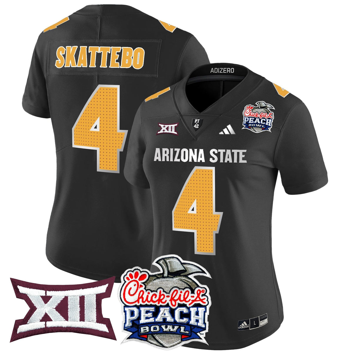 Women's Arizona State Sun Devils 2025 Peach Bowl Vapor Limited Jersey V2 - All Stitched