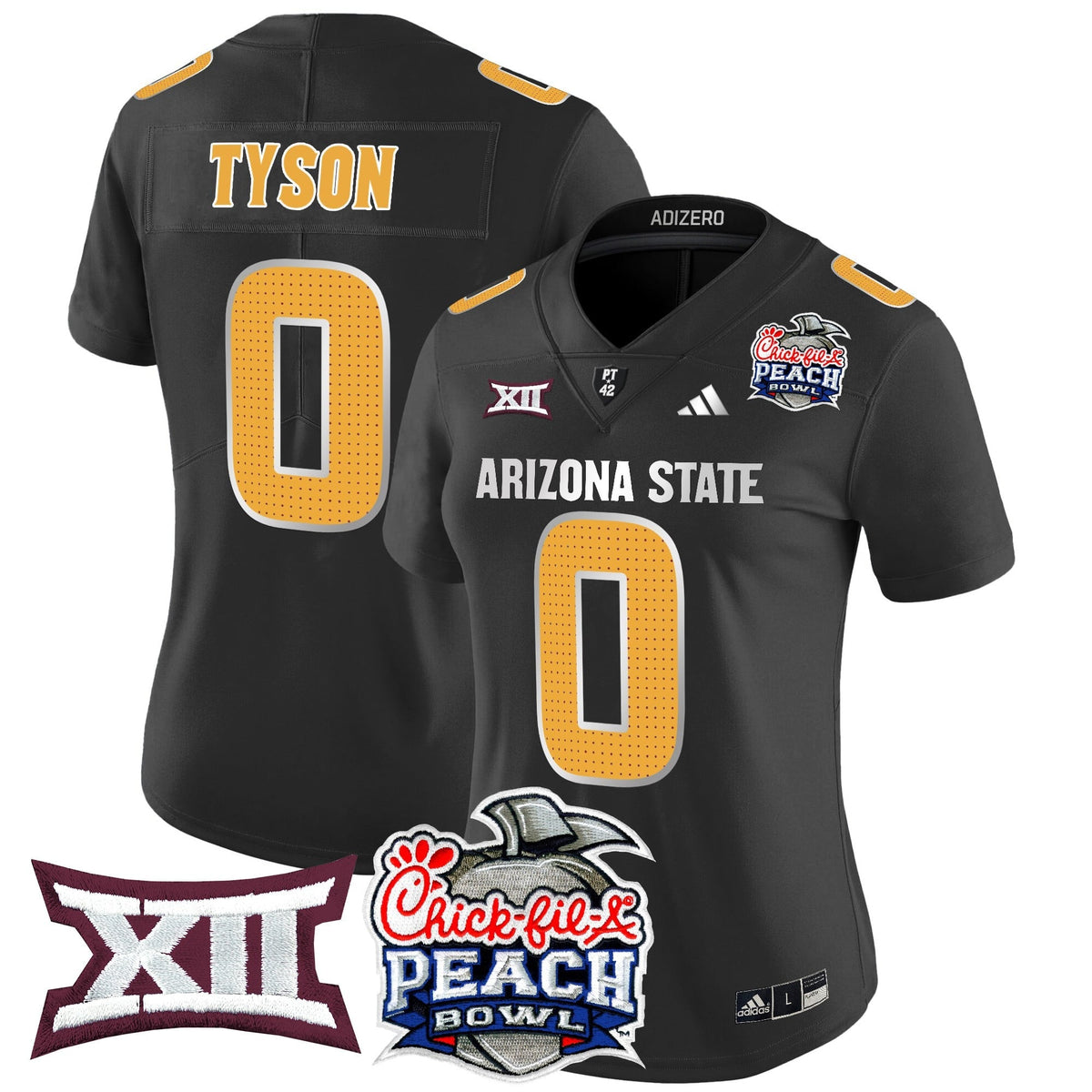Women's Arizona State Sun Devils 2025 Peach Bowl Vapor Limited Jersey V2 - All Stitched