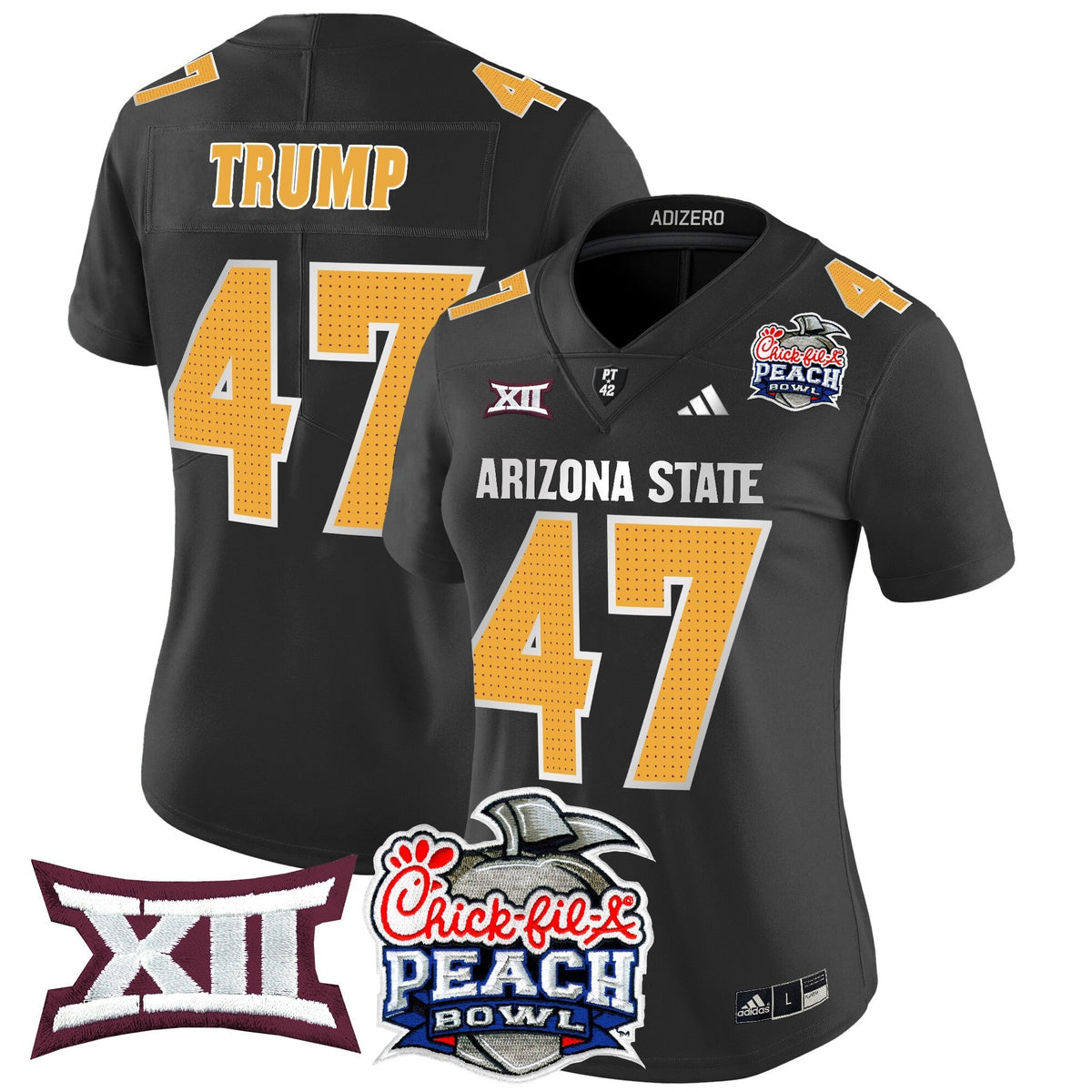 Women's Arizona State Sun Devils 2025 Peach Bowl Vapor Limited Jersey V2 - All Stitched
