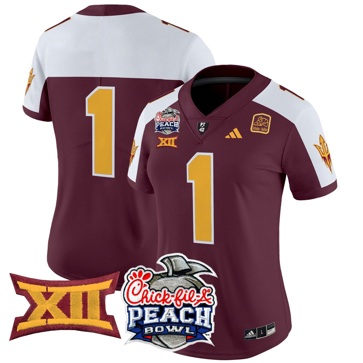 Women's Arizona State Sun Devils 2025 Peach Bowl Vapor Limited Jersey - All Stitched
