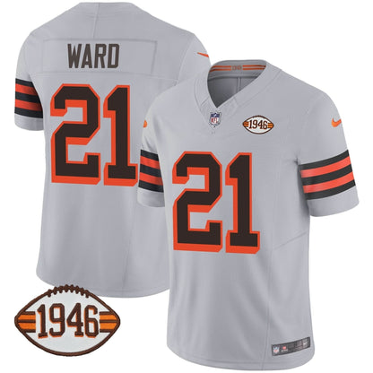 Browns 1946 75th Anniversary Patch Jersey - All Stitched