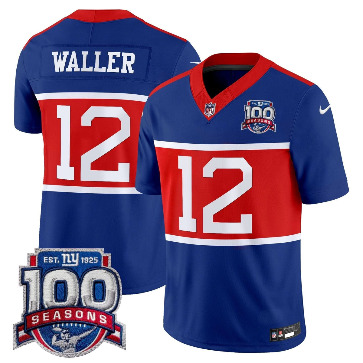 New York Giants 'Century Red' 100th Season Commemorative Vapor Jersey - All Stitched