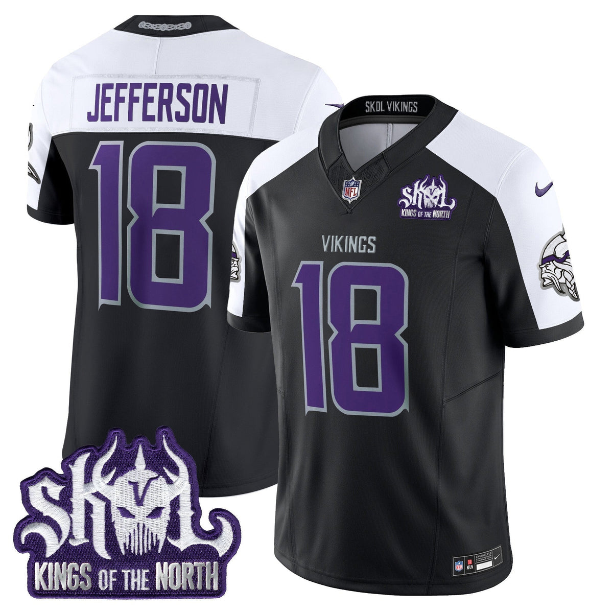 Minnesota Vikings 2025 Winter Warrior Skol Patch Vapor Limited Jersey - All Stitched