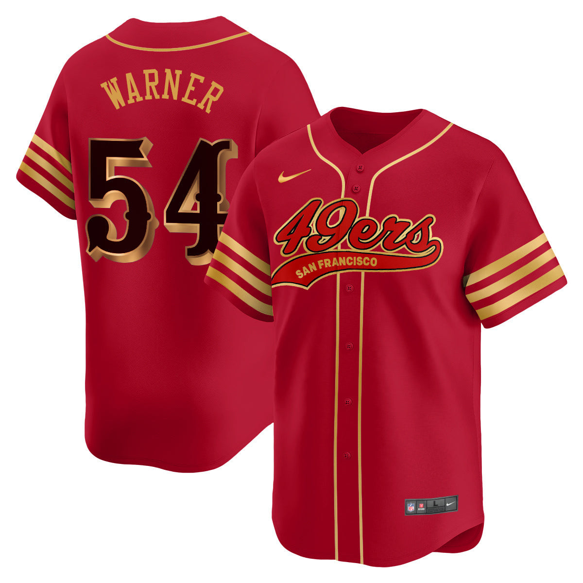 San Francisco 49ers Rivalry Series Baseball Jersey - All Stitched