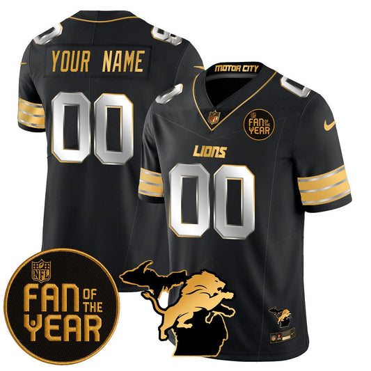 Detroit Lions "Fan Of The Year" Custom Jersey - All Stitched
