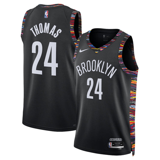 Brooklyn Nets 202526 City Edition Swingman Jersey Black Cam Thomas Unisex | RTJ13358