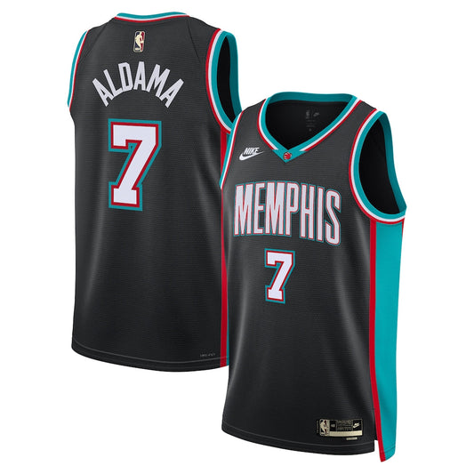 Memphis Grizzlies Classic Edition Jersey Black Santi Aldama Unisex | RTJ13330