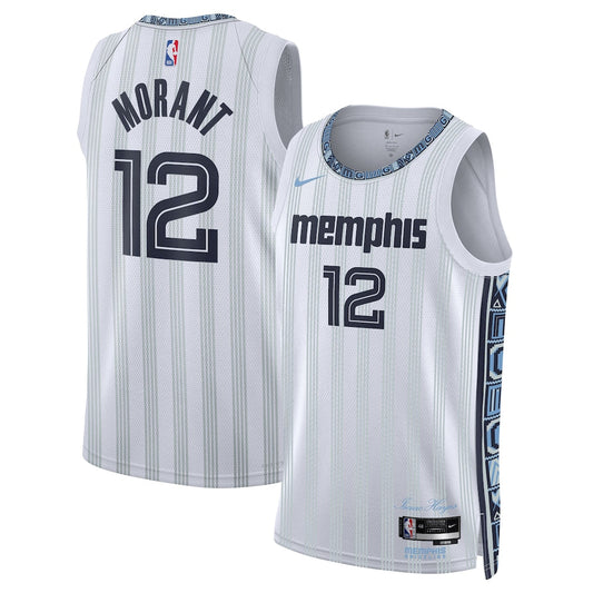 Memphis Grizzlies 202526 City Edition Swingman Jersey Gray Ja Morant Unisex | RTJ13327