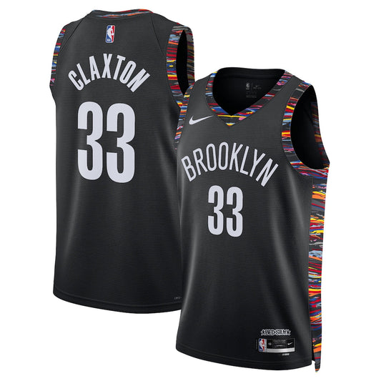 Brooklyn Nets 202526 City Edition Swingman Jersey Black Nic Claxton Unisex | RTJ13237