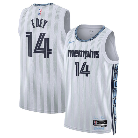 Memphis Grizzlies 202526 City Edition Swingman Jersey Gray Zach Edey Unisex | RTJ13227