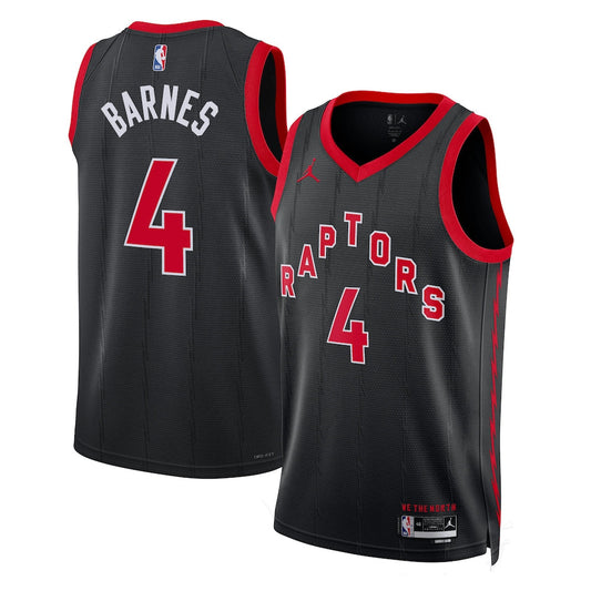 Toronto Raptors Jordan Statement Edition Swingman Jersey Black Scottie Barnes Unisex | RTJ13067