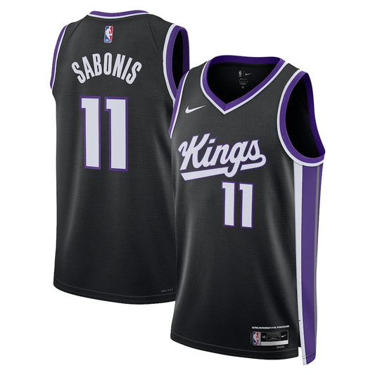 Sacramento Kings Icon Edition Swingman Jersey Black Domantas Sabonis Unisex | Stitched Jersey RTJS 12030