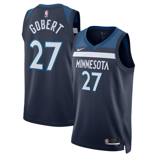 Minnesota Timberwolves Icon Edition Swingman Jersey Navy Rudy Gobert Unisex | Stitched Jersey RTJS 12015