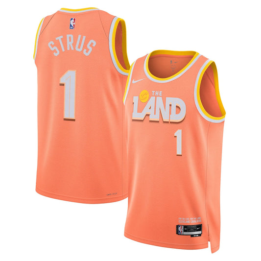 Cleveland Cavaliers 2025-26 City Edition Swingman Jersey Orange Max Strus Unisex | Stitched Jersey RTJS 11966