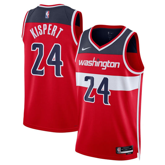 Washington Wizards Icon Edition Swingman Jersey Red Corey Kispert Unisex | Stitched Jersey RTJS 11900