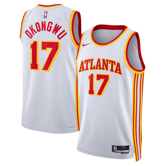 Atlanta Hawks Association Edition Swingman Jersey White Onyeka Okongwu Unisex | Stitched Jersey RTJS 11777