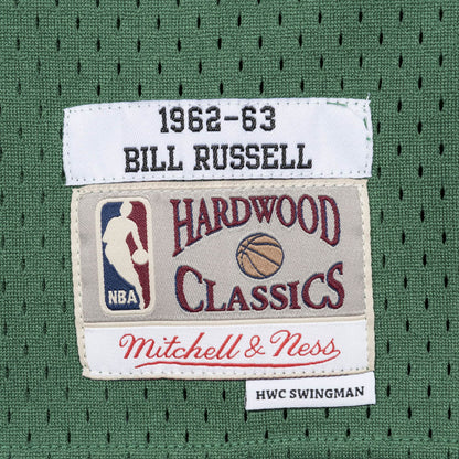 Boston Celtics Bill Russell Green 1962-63 Hardwood Classics Swingman Jersey